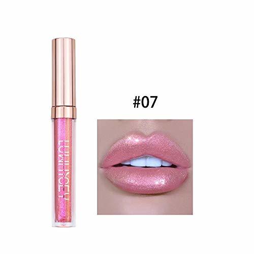 Electrónica KHKJ Metallic Lipgloss Plumper Make Up Lip Stain Holographic Lipgloss Shimmer Glow