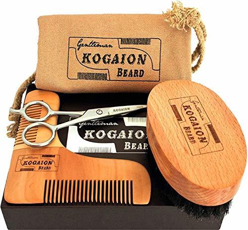 Beauty Kit Cuidado Barba - Regalos para Hombres con barba - Cepillo Barba