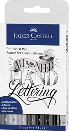 Faber-Castell 267118 - Estuche con 9 Pitt Artist Pen Hand Lettering
