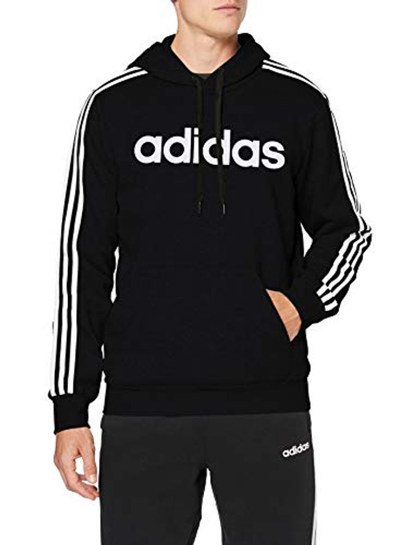 Moda adidas E 3S PO FL Sudadera con Capucha, Hombre, Negro