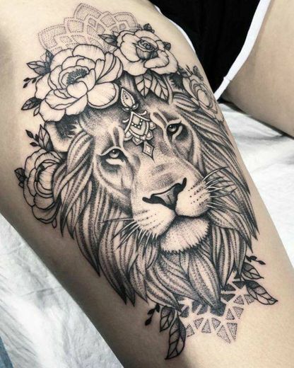 • Tattoo Leão BLACKWORK •