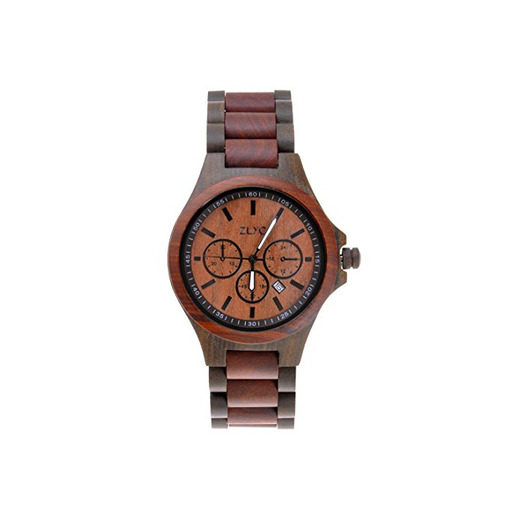 ZLYC Reloj de madera, reloj de madera de sándalo de movimiento de