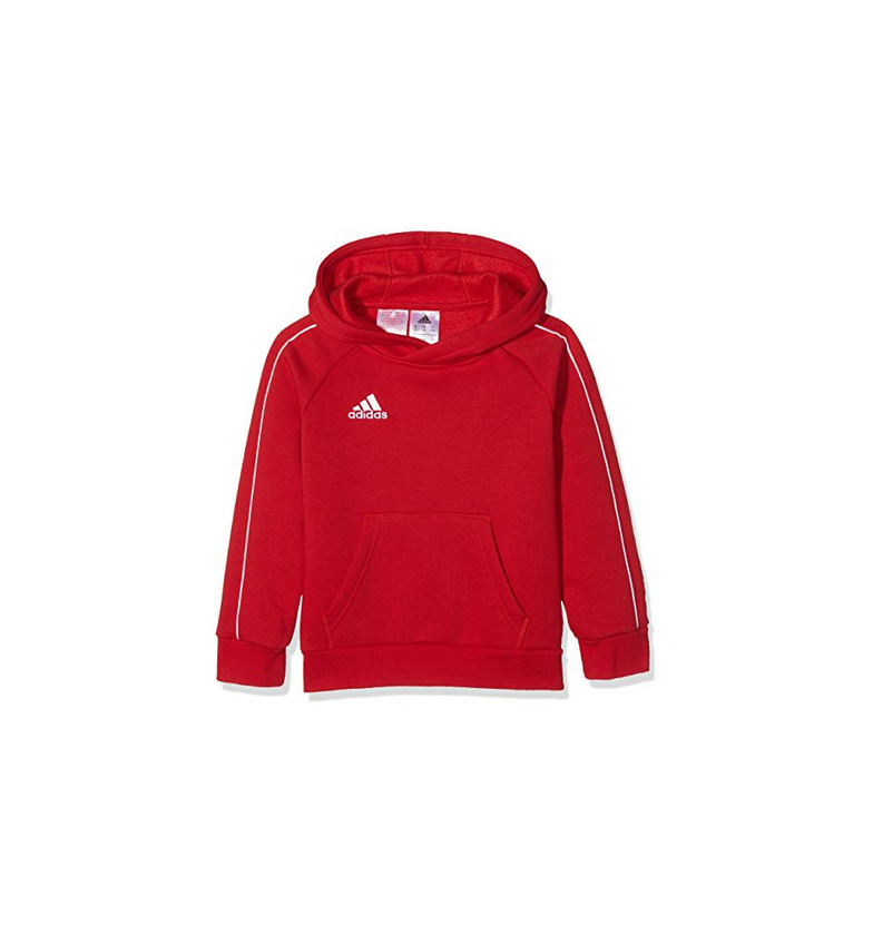 Social adidas Core18 Hoody Sudadera con Capucha, Unisex Niños, Rojo