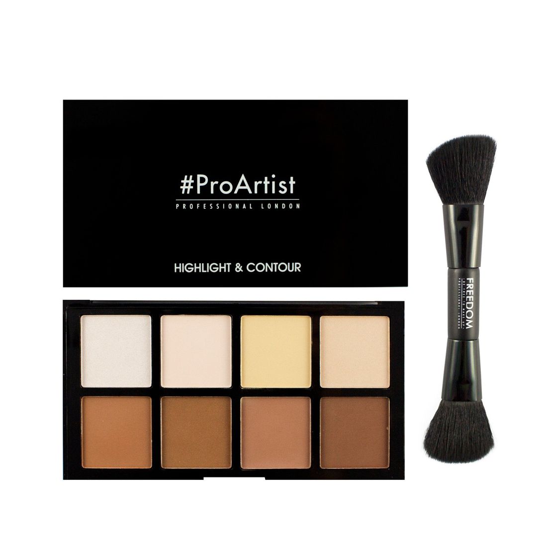 Moda HD Highlighter & Contour Set (with double ended brush)