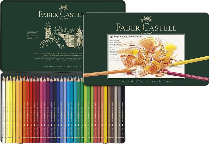 Social Faber-Castell-110036 Lápices de Colores, 36 Unidades,, ecolápices polychromos