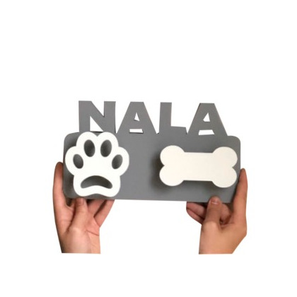 Social Perchero de madera con el nombre de tu mascota