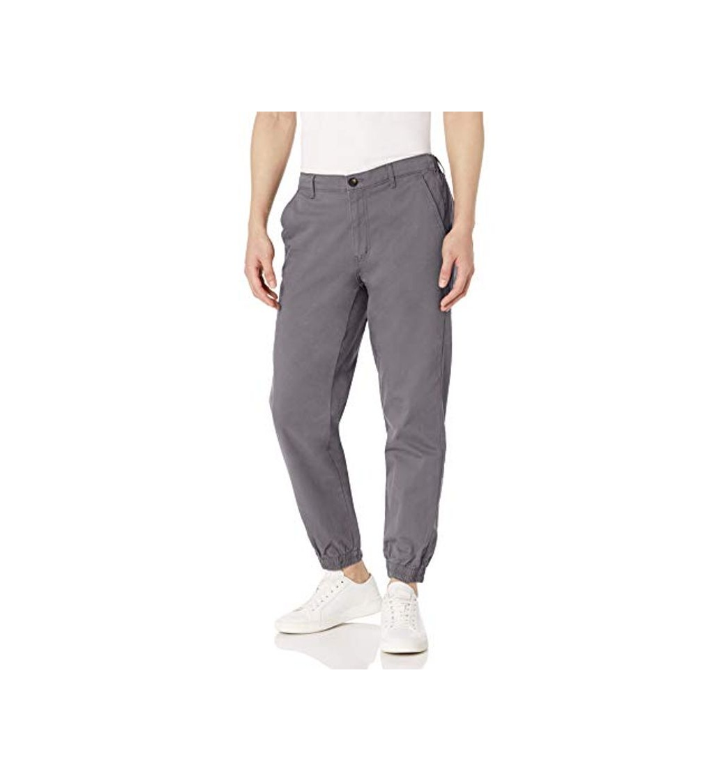 Fashion Amazon Essentials - Pantalones deportivos de corte recto para hombre, Gris oscuro,