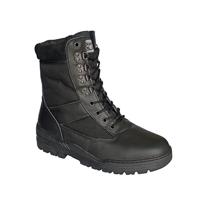 Moda Savage Island Botas Negras Piel Tipo Militar