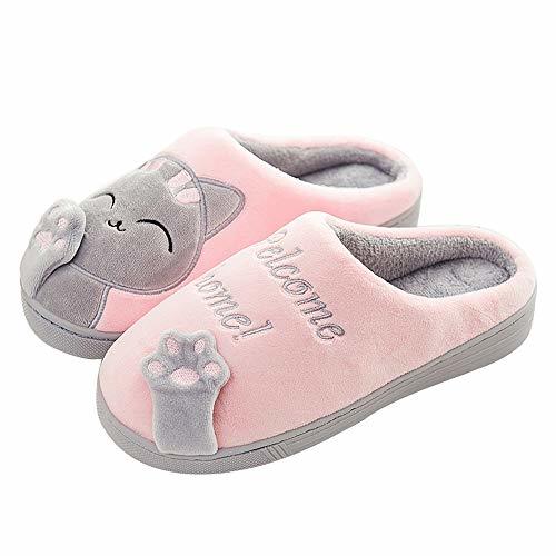 Fashion Antideslizantes para Hogar Lindo Gato Zapatos Zapatillas de Estar por casa para