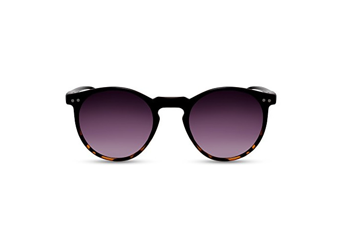 Product Cheapass Gafas de Sol Redondas Negras Marrones UV400 Vintage Retro Mujer Hombre