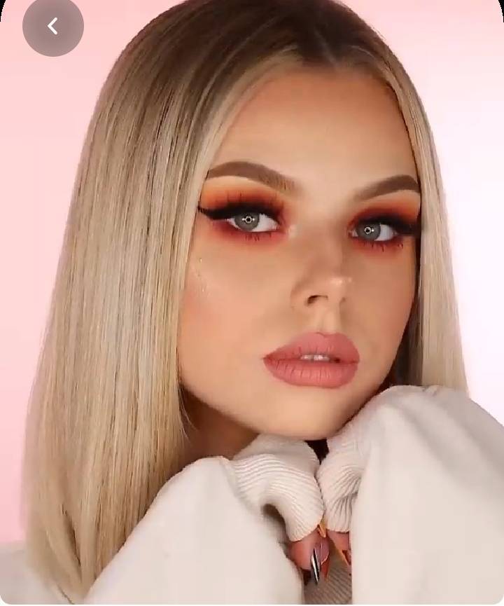 Orange makeup tutorial