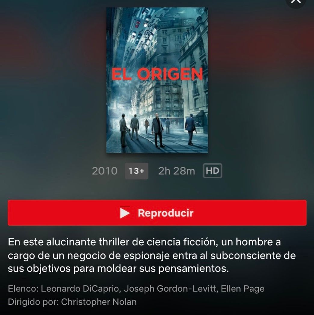 Película El Origen