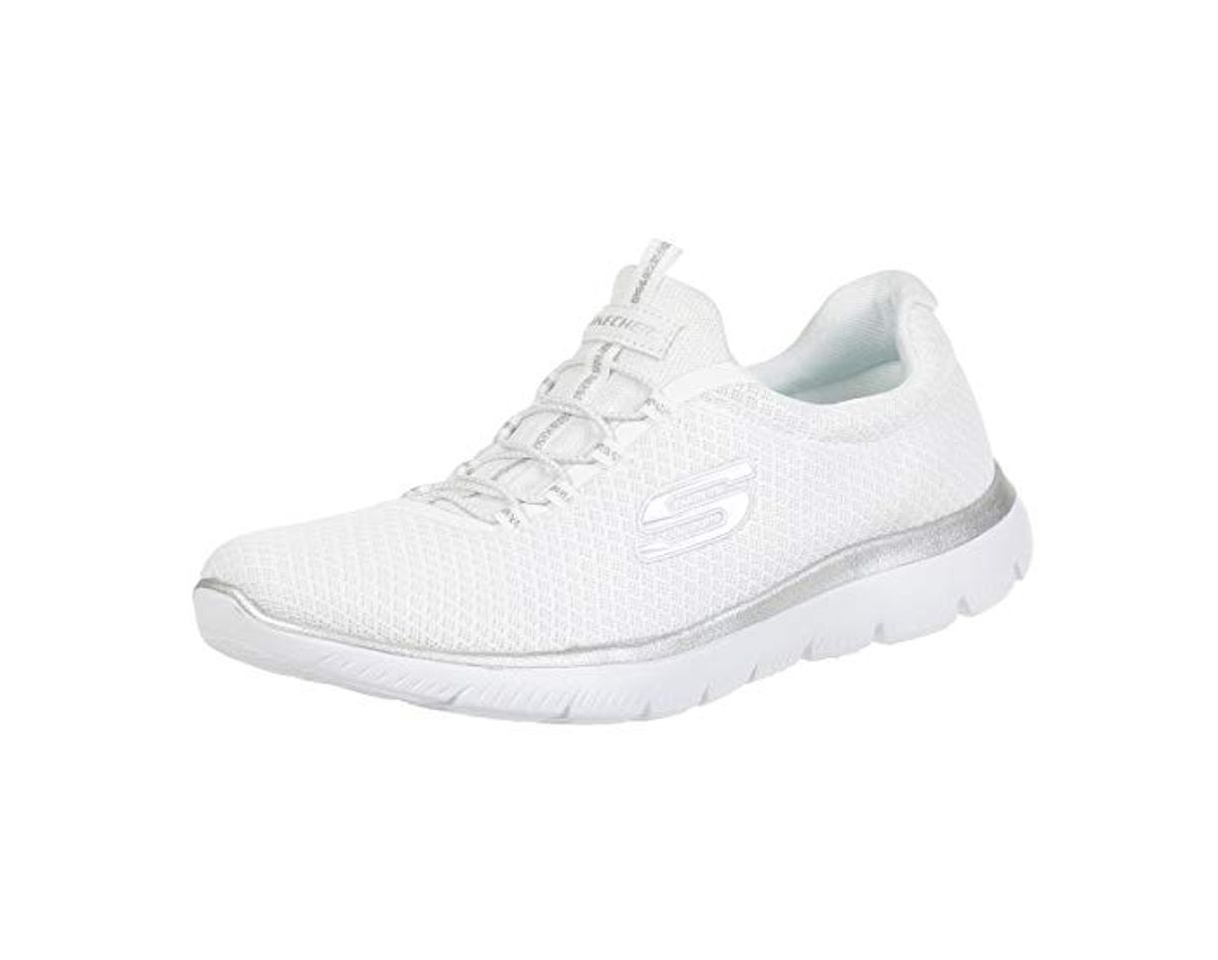 Moda Skechers Women 12980 Low-Top Trainers, White