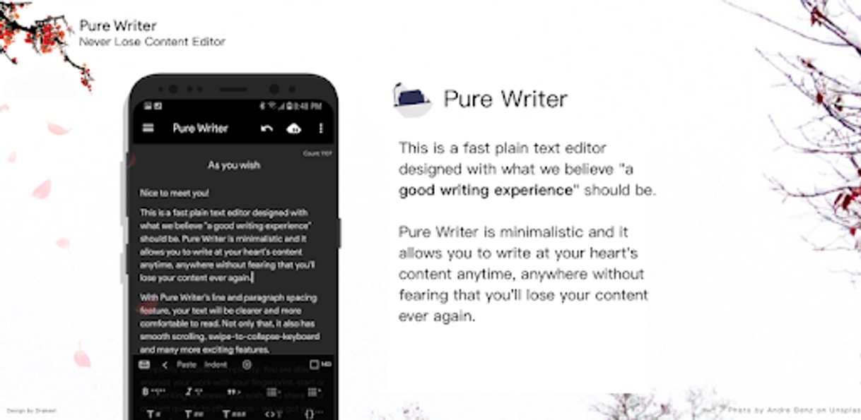 Moda Pure Writer - Never Lose Content Editor & Markdown