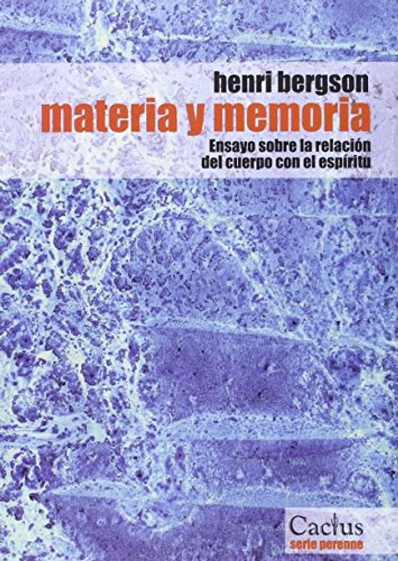 Book Materia y memoria