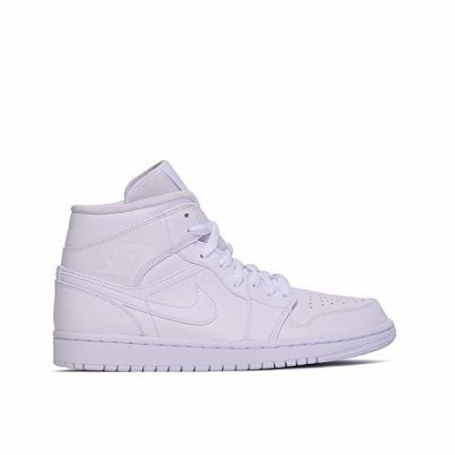 Nike Air Jordan 1 Mid, Zapatos de Baloncesto para Hombre, Blanco