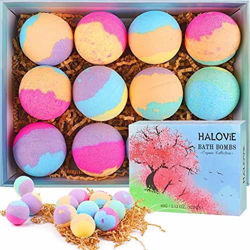 Belleza HALOViE 12 piezas Bombas de Baño Efervescentes Flotantes de Spa Baño de