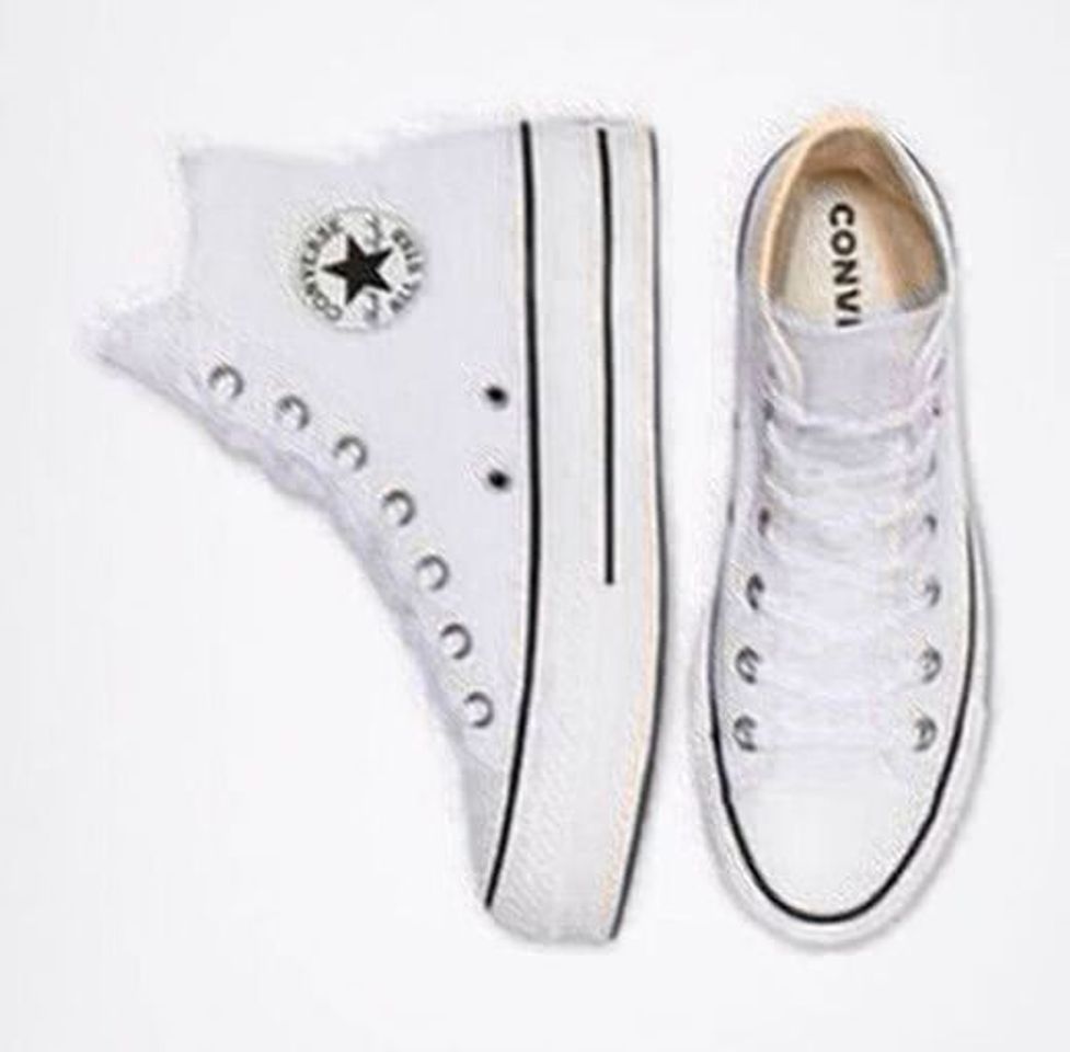 Social Converse Chuck Taylor CTAS Lift Hi, Zapatillas para Mujer, Blanco