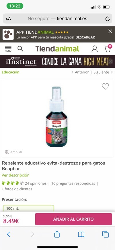 Product Repelente educativo evita-destrozos para gatos Beaphar ...