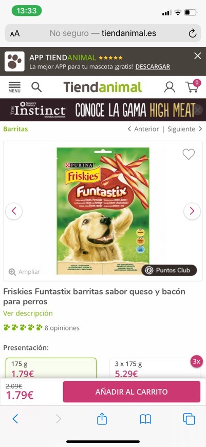 Product Friskies Bon Bacon Snack sabor baicon para perros