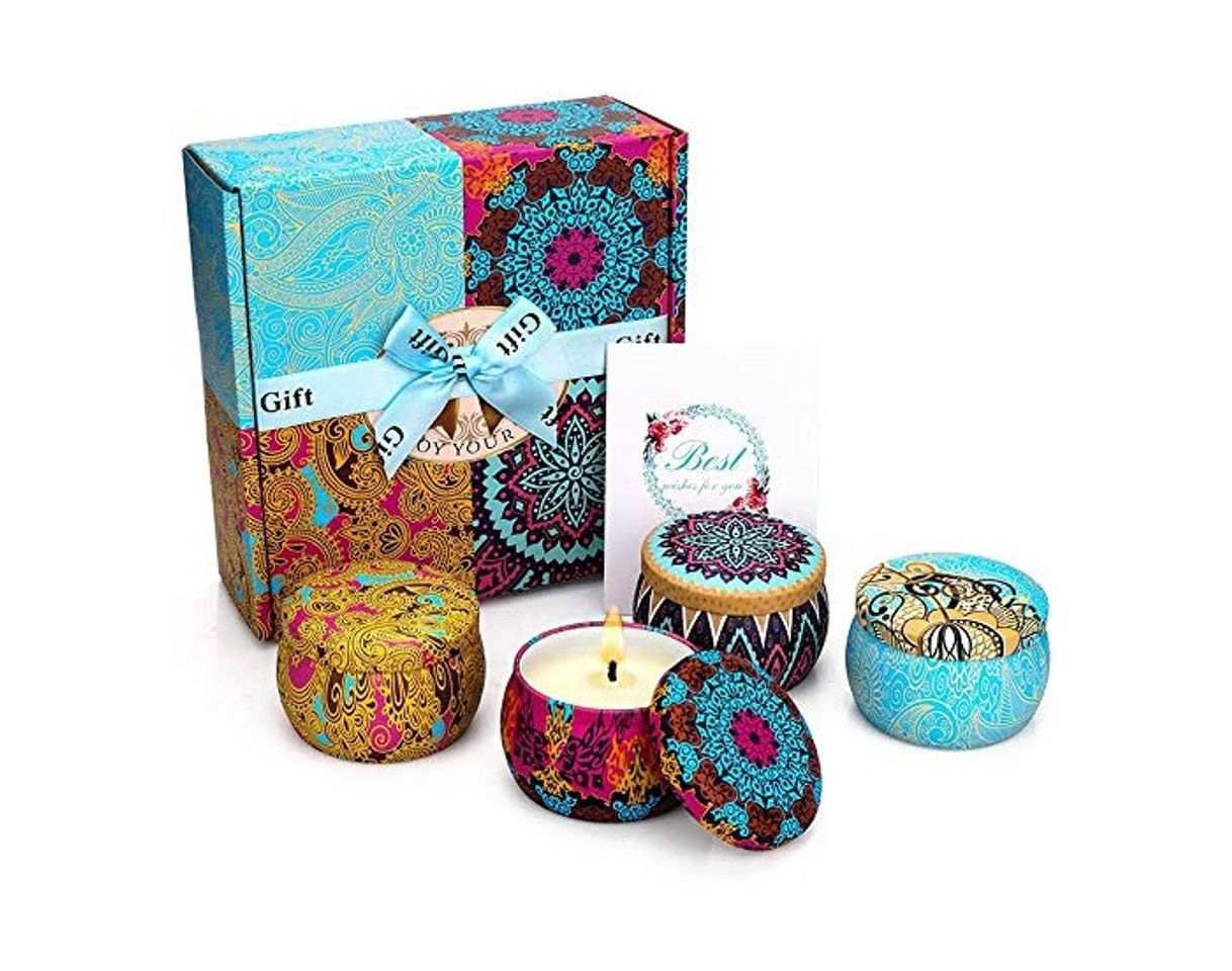 Elemento de la categoría hogar CREASHINE Velas Perfumadas Juego de 4 Piezas Vela Aromática Regalo de Velas