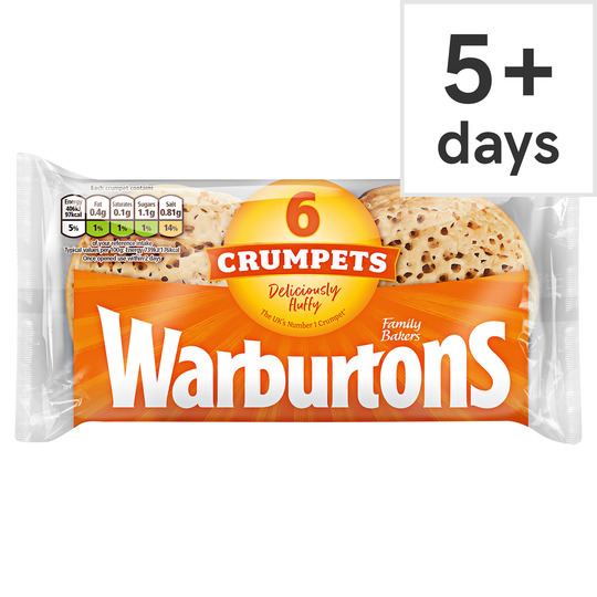 Moda Warburtons Crumpets 6 Pack - Breakfast