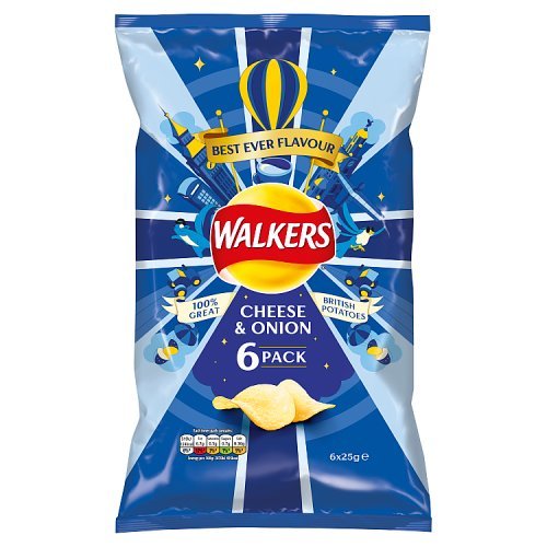 Moda Walkers Cheese and Onion Crisps 6 Pack