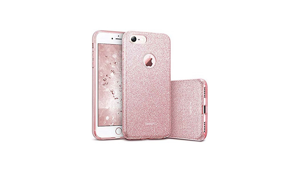 Product funda purpurina rosa💕