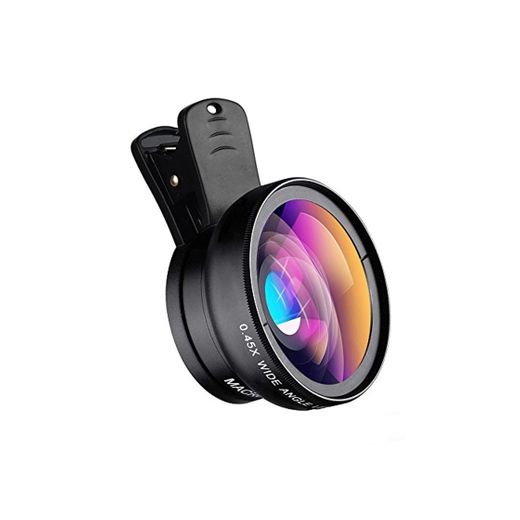 Apexel Universal Phone Cameras Lens Kit 0.45X Lente Gran Angular 140 °