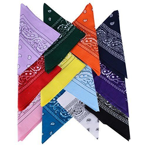 QUMAO Pañuelos Bandanas de Modelo de Paisley para Cuello/Cabeza Multicolor Múltiple para