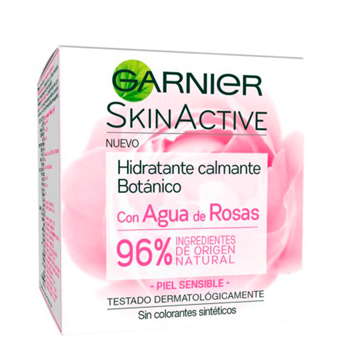 Fashion Garnier Skin Active hidratante calmante botánico, con agua de rosas