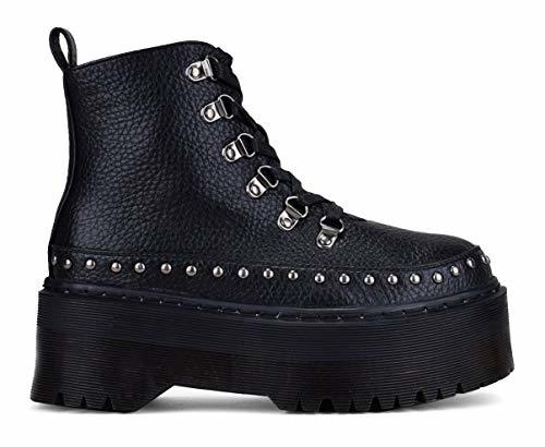 Moda BOSANOVA Bota Estilo Punk de caña Baja con Detalle de Trekking y