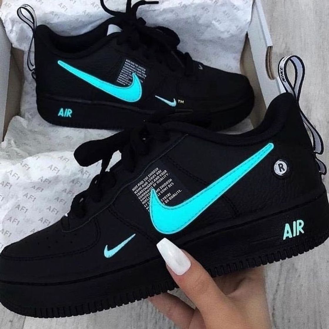 Moda Nike air black and blue 