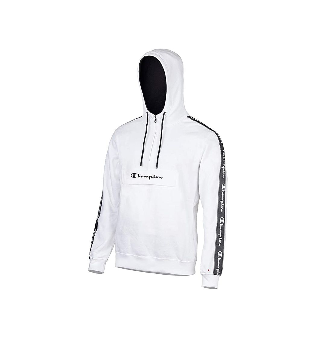 Producto Champion Men's Seasonal Tape Hooded Sweatshirt Sudadera con Capucha, Blanco