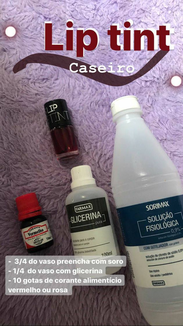 Liptint caseiro