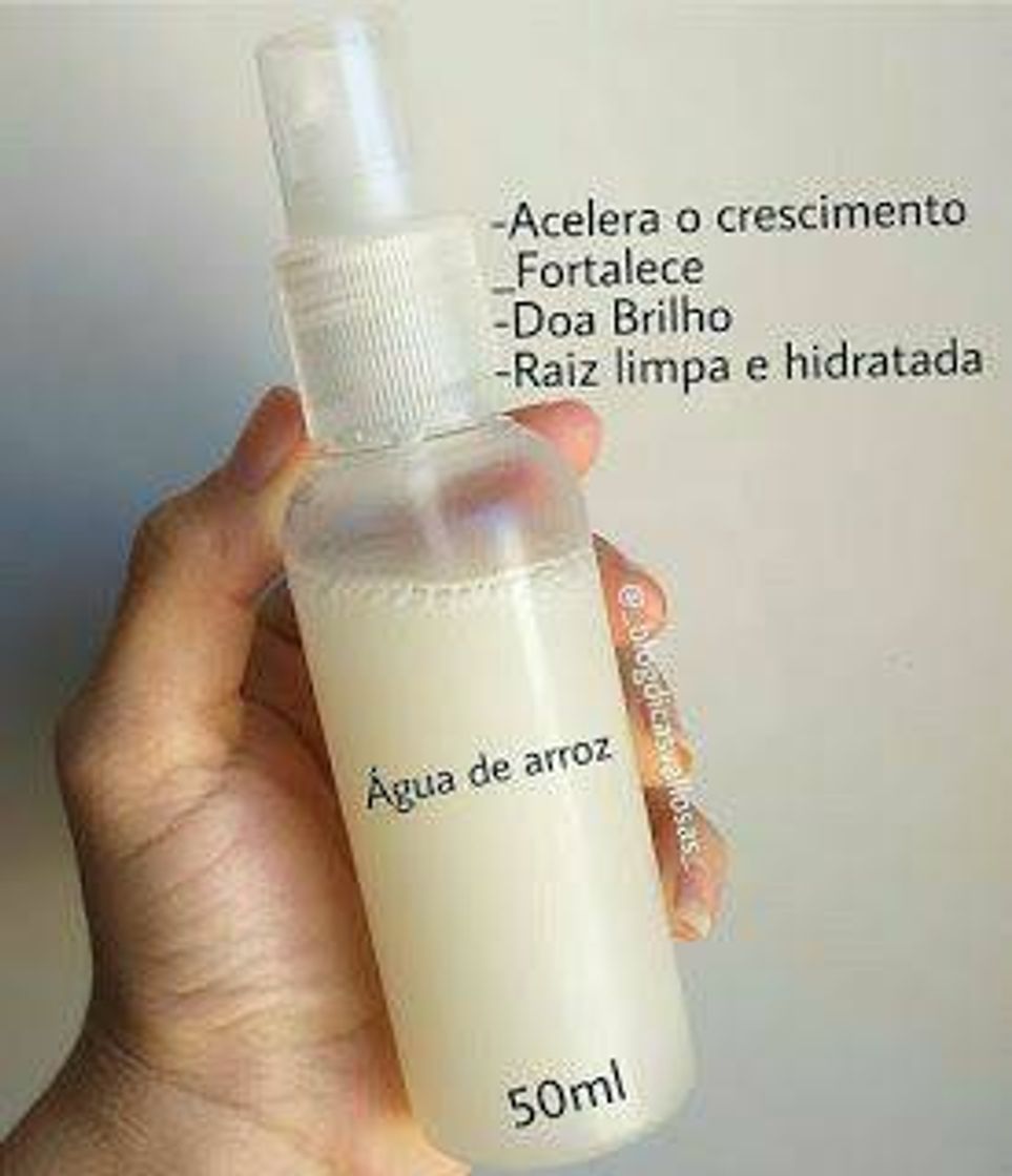 Benefício agua de arroz