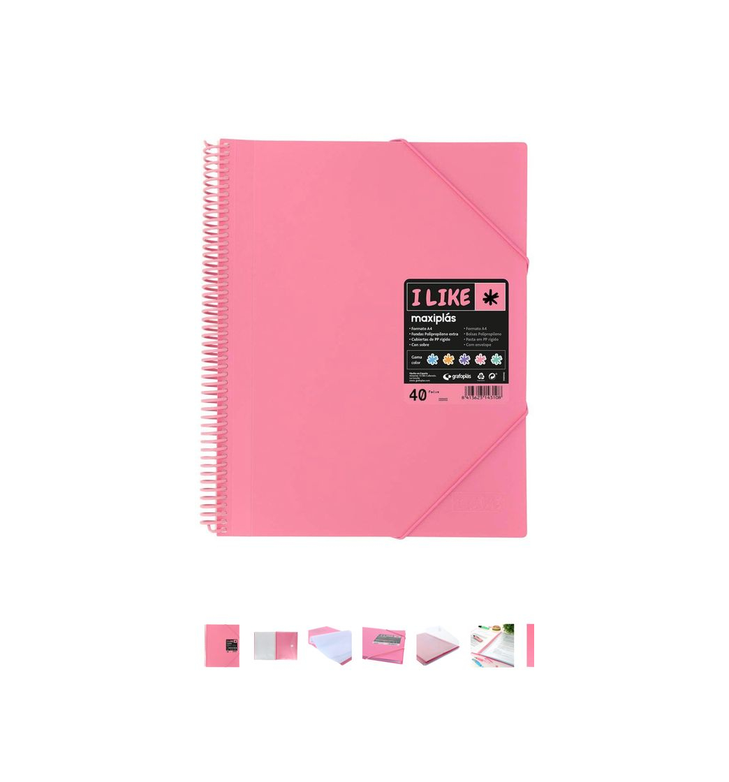 Producto Carpeta de fundas rosa