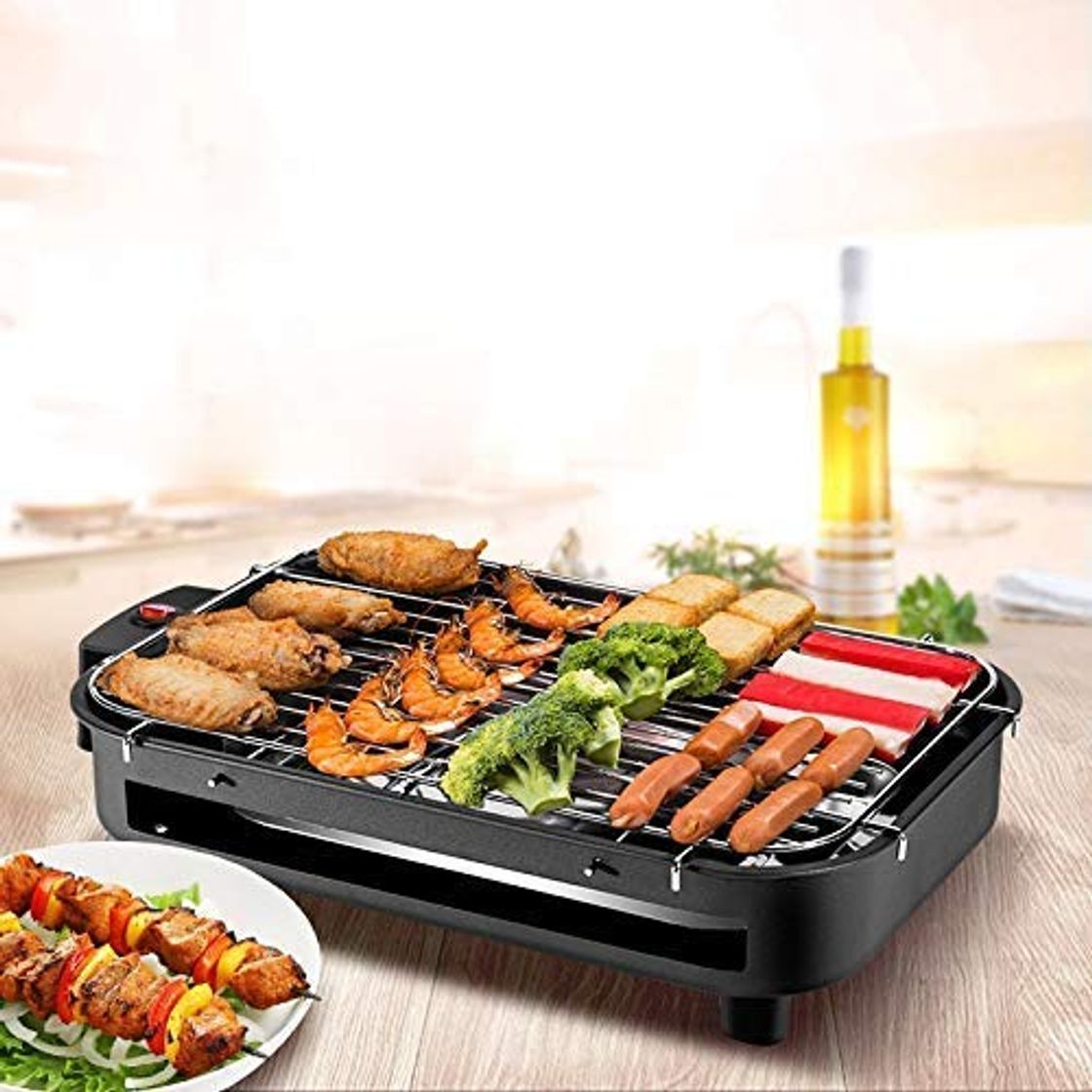 Producto Kyman Portátil eléctrico sin Humo Hot Dog Grill Churrasqueira Elétrica Coreana Tostadora giratoria Barbacoa Equipo Motor