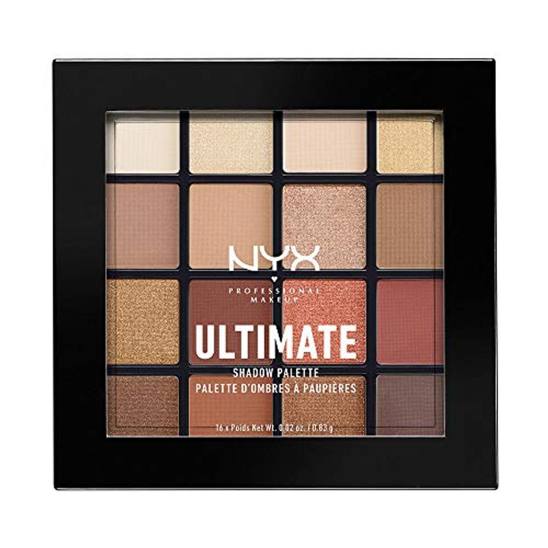 Beauty NYX Professional Makeup Paleta de sombra de ojos Ultimate Shadow Palette, Pigmentos