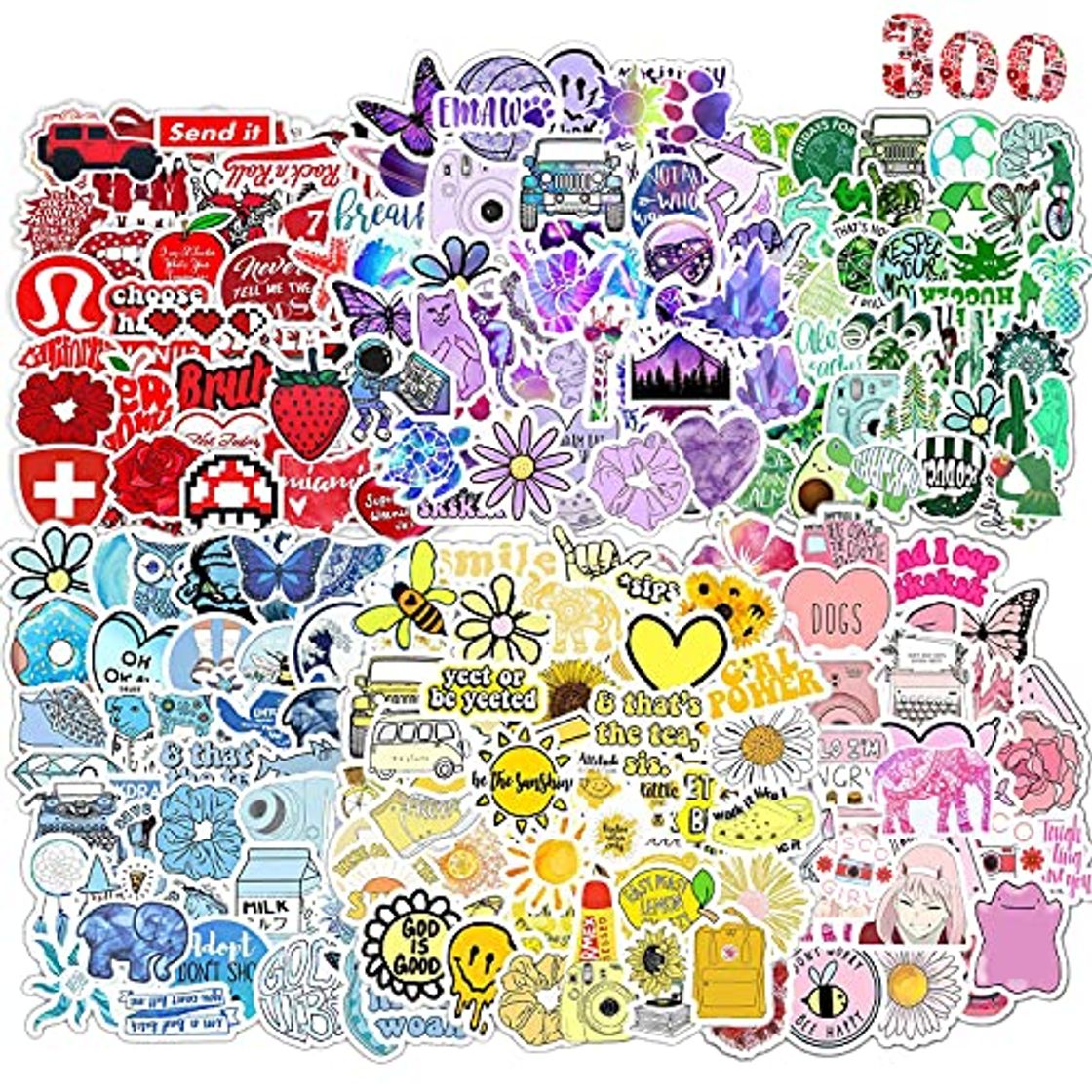 Electronic 300PCS Pegatinas VSCO Girl Resistentes al Agua Stickers