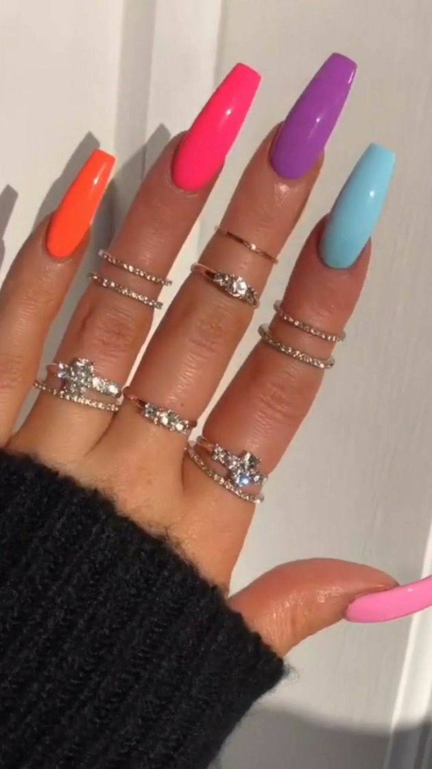 Moda Unhas coloridas 