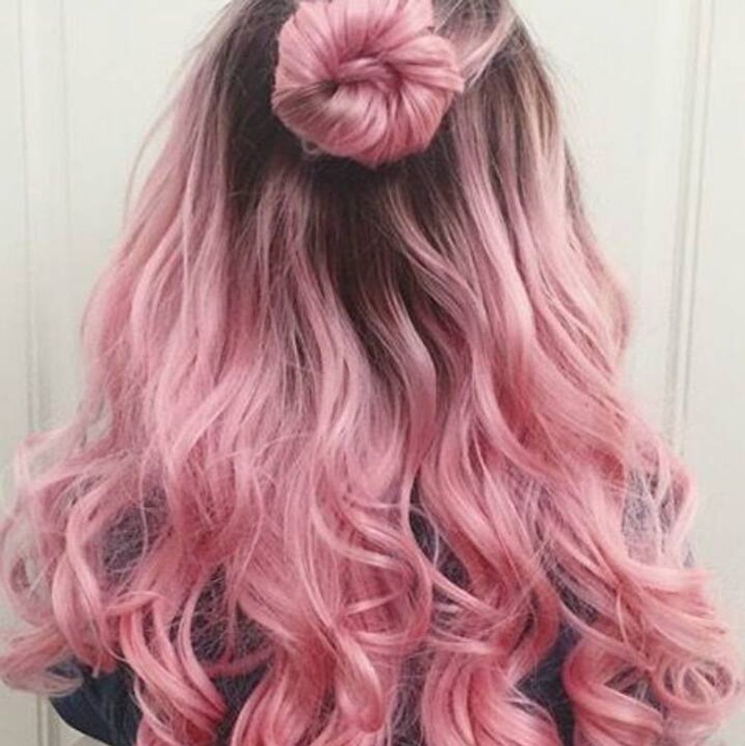 Moda Cabelo rosa pastel