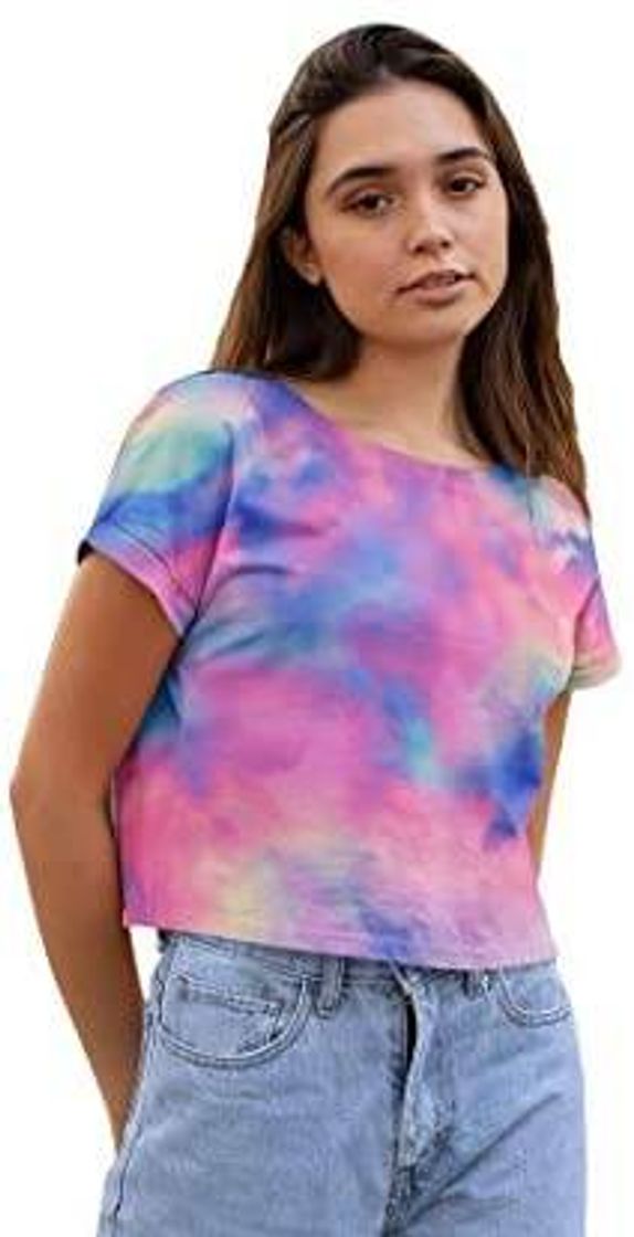 Fashion Camiseta Cropped Feminina Tie Dye Ref03 Estilo Tumblr