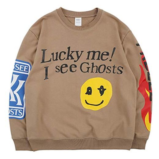 NAGRI Kanye Lucky me I See Ghosts Sudaderas Sudaderas sin Capucha Sweatshirt