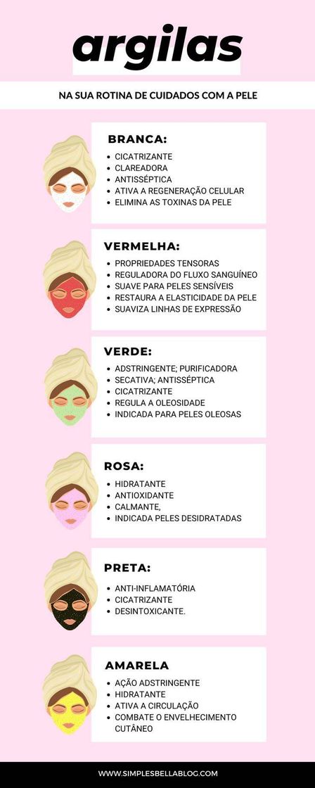 Moda argilas e sua skincare 🌼🌿🧖🏼‍♀️💆🏼‍♀️💖