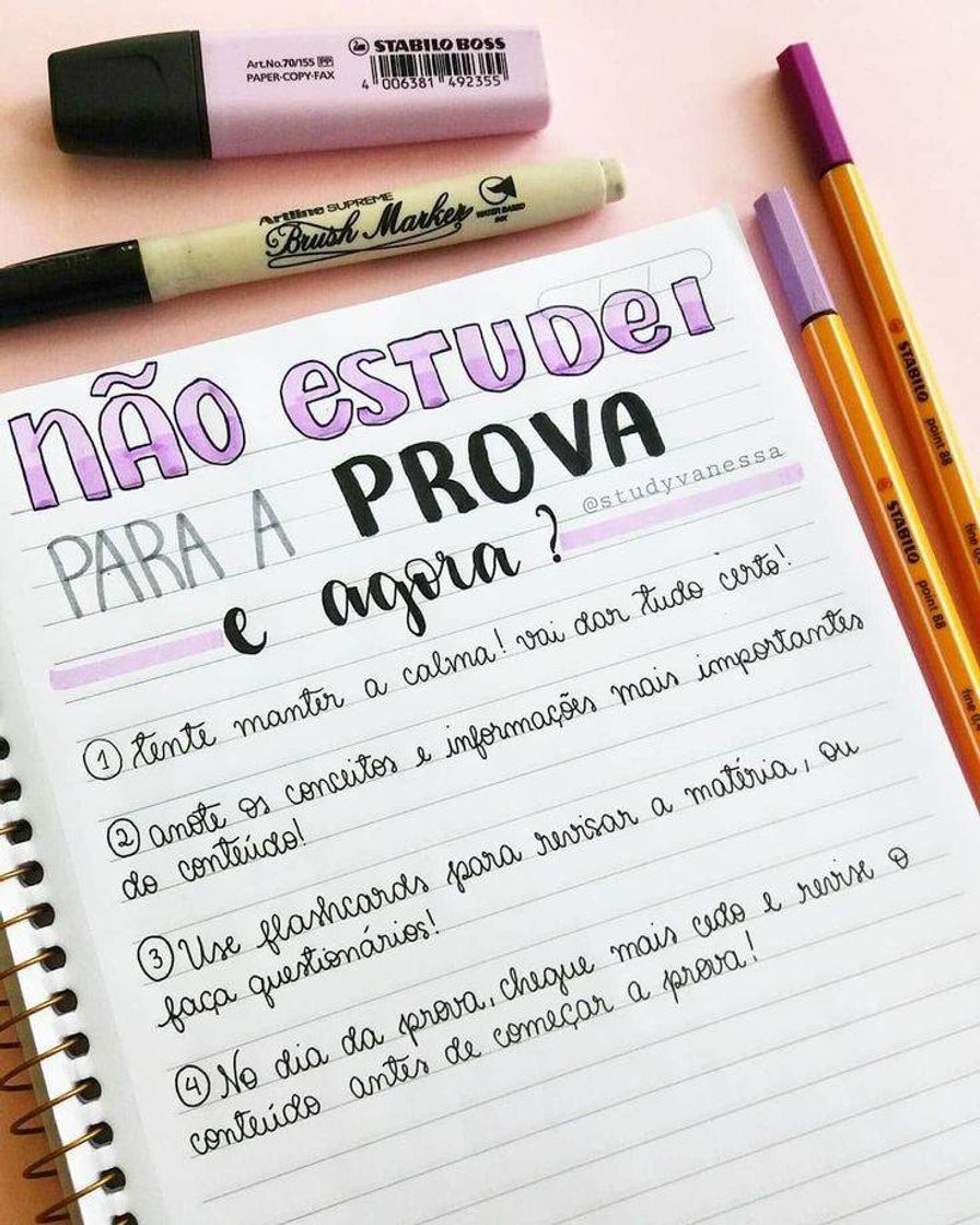 Moda NÃO ESTUDEI PARA A PROVA E AGORA??! 