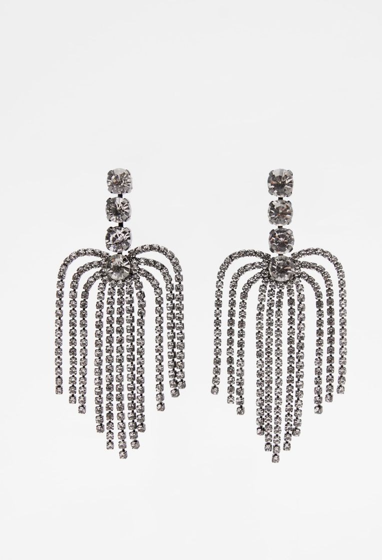 Moda SPARKLY EARRINGS - Dark silver