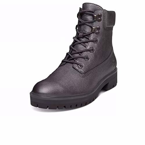 Fashion TIMBERLAND A1UPA London Square Gris Oscuro Zapatos Mujer Botas de Cuero 38