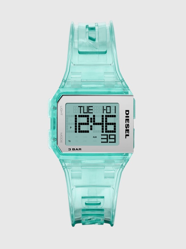 Product Chopped Digital Millennial Mint Transparent Watch