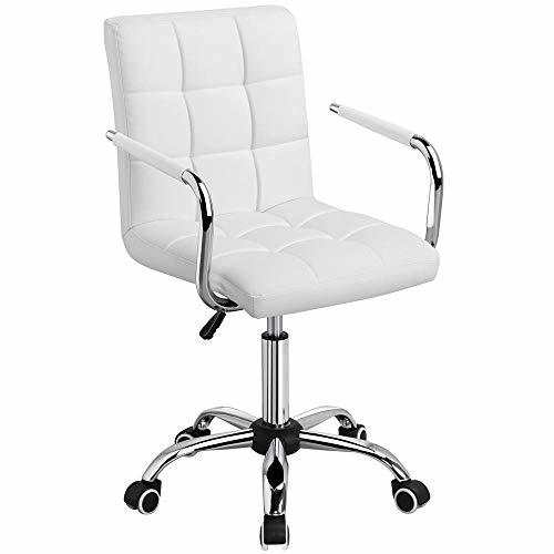 Home Yaheetech Silla de Oficina Giratoria Taburete de Trabajo Bar Altura Ajustable Carga